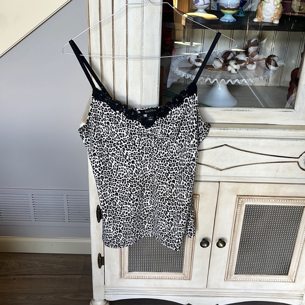 White House Black Market Black and White Camisole Tank Top